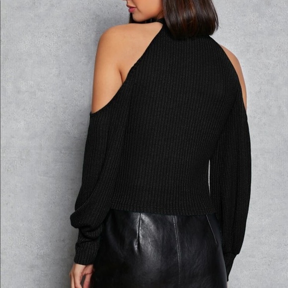 Boho sold shoulder ribbed knit dress burgundy - Picture 7 of 15